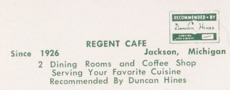 Regent Cafe - Old Postcard (newer photo)